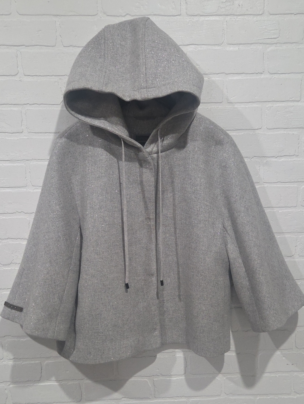 Peserico Wool/Silk/Cashmere Blend Sparkly Cropped Jacket